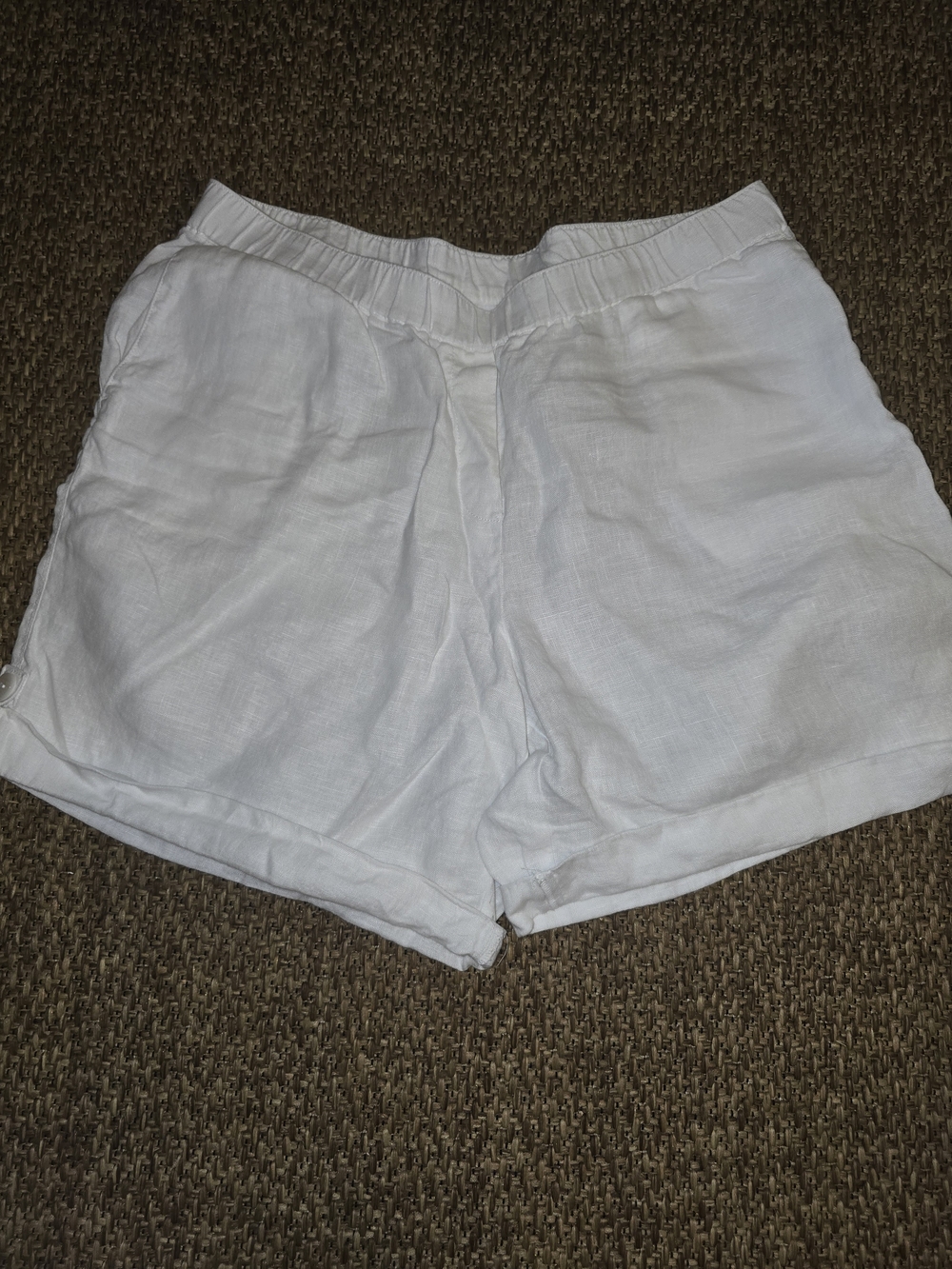 J. Jill White High-Rise Linen Shorts